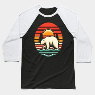 funny polar Bear Vintage Funny Animal Lover Baseball T-Shirt